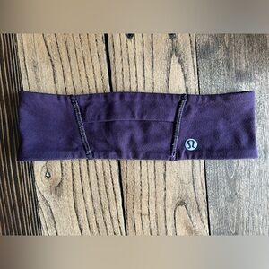 LULULEMON • purple headband ponytail holder running activewear bundle add-on Y2K